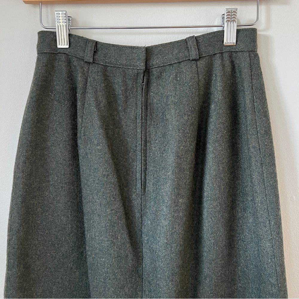 Vintage Wool Forest Green Skirt vintage size 9 - Picture 6 of 13